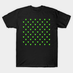 Aliencat black background flat style T-Shirt